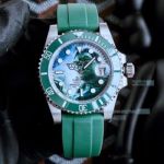 Replica NF 2824 New Rolex Green Submariner Hulk Face Rubber Watch